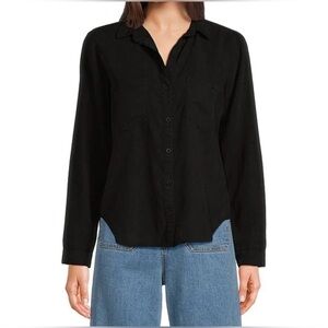 Cloth & Stone XL Long Sleeve Button Front Collared Coordinating Lyocell Shirt